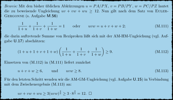 Text der Lösung der Aufgabe M.61