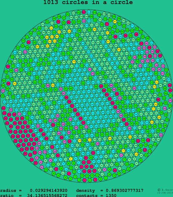 1013 circles in a circle