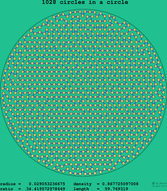 1028 circles in a circle
