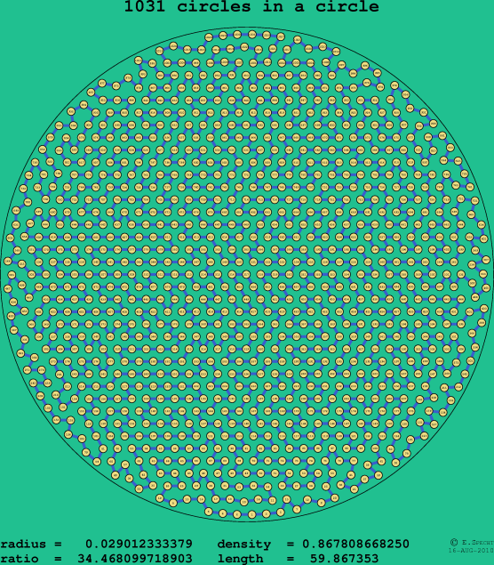 1031 circles in a circle