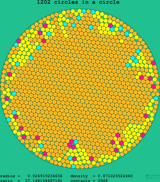 1202 circles in a circle