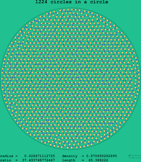 1224 circles in a circle