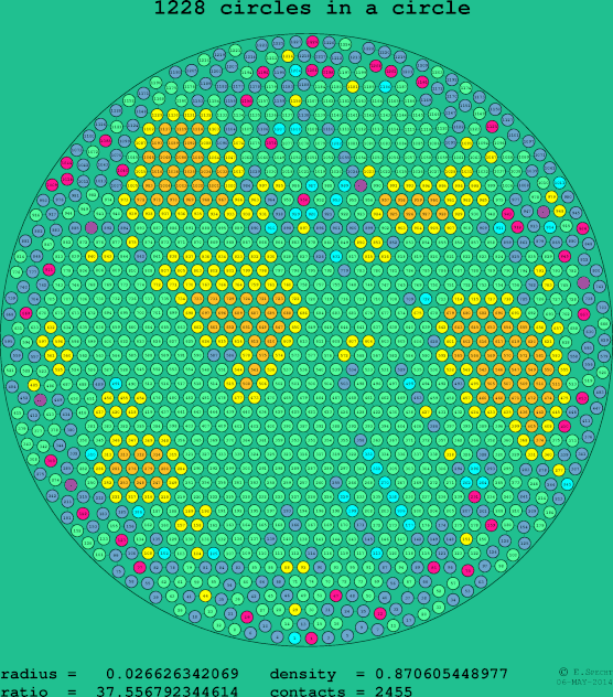 1228 circles in a circle