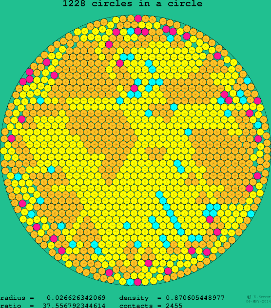 1228 circles in a circle