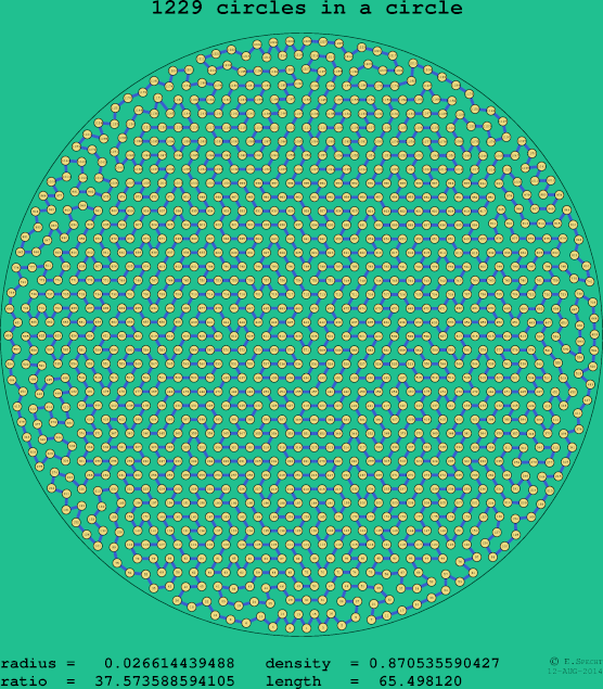 1229 circles in a circle