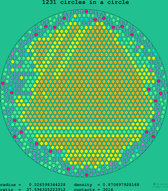 1231 circles in a circle