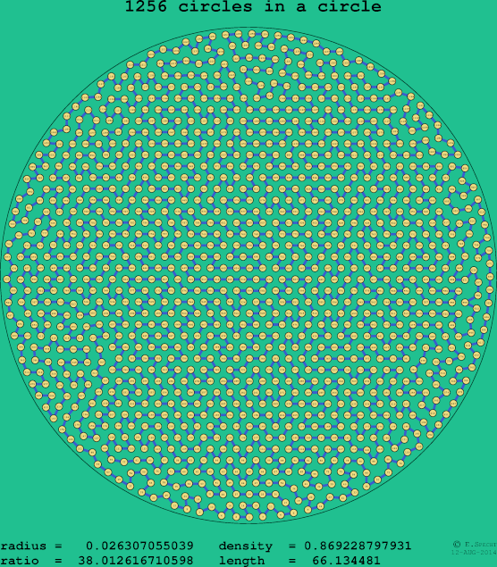 1256 circles in a circle