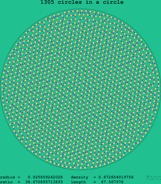 1305 circles in a circle