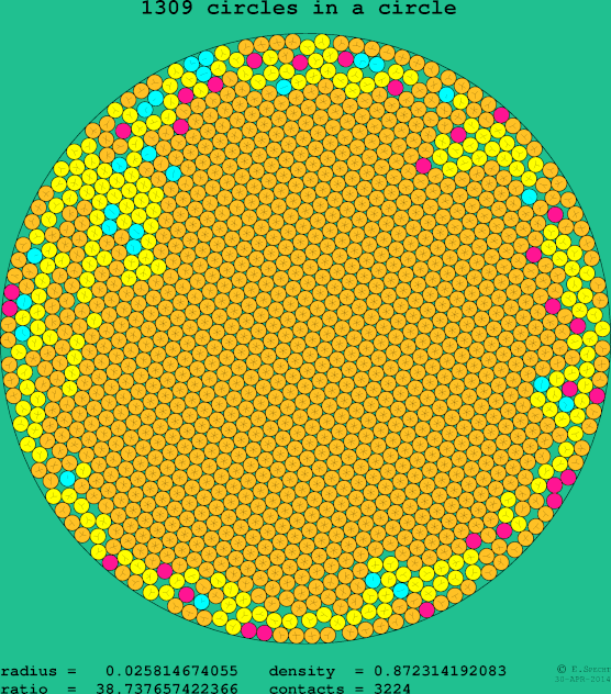1309 circles in a circle
