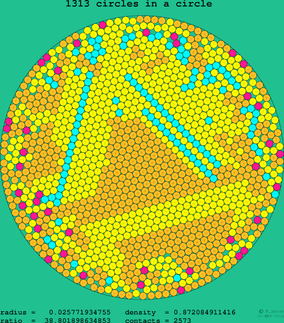 1313 circles in a circle