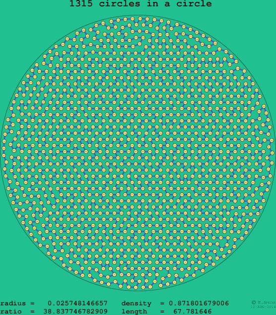 1315 circles in a circle