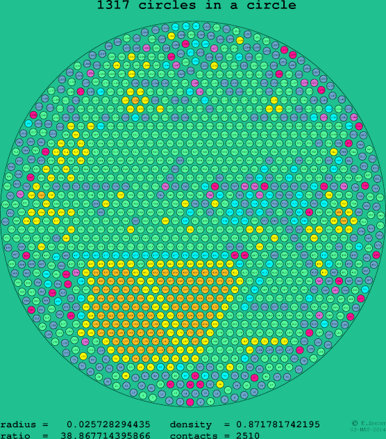 1317 circles in a circle
