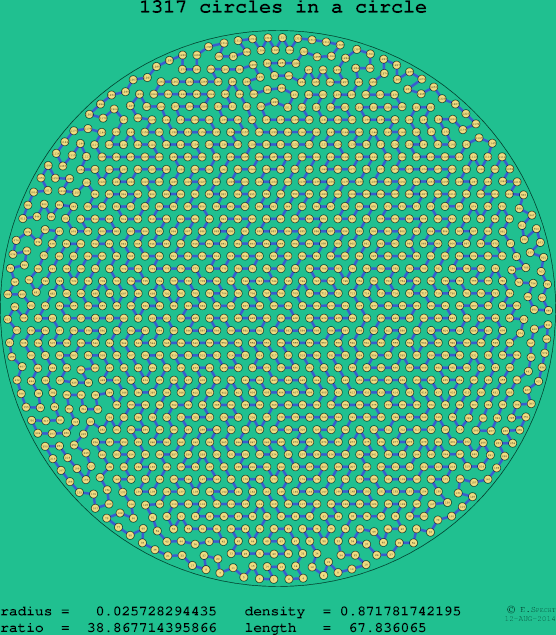 1317 circles in a circle