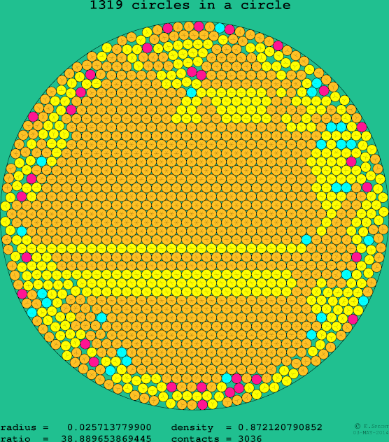 1319 circles in a circle