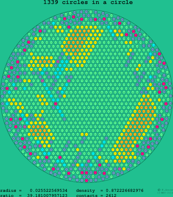 1339 circles in a circle