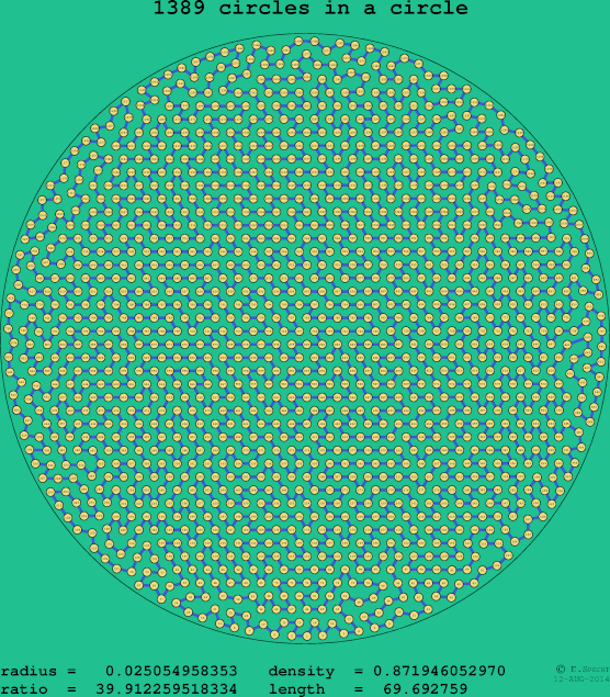 1389 circles in a circle