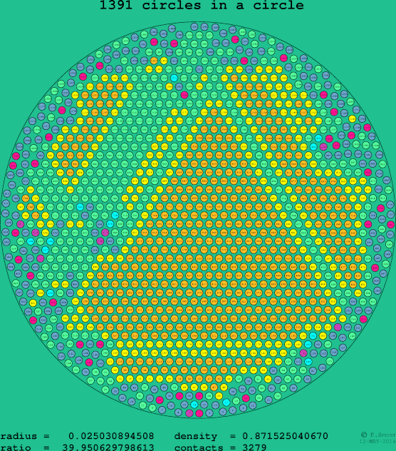 1391 circles in a circle