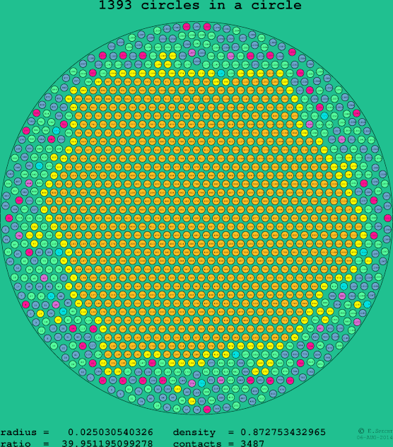 1393 circles in a circle