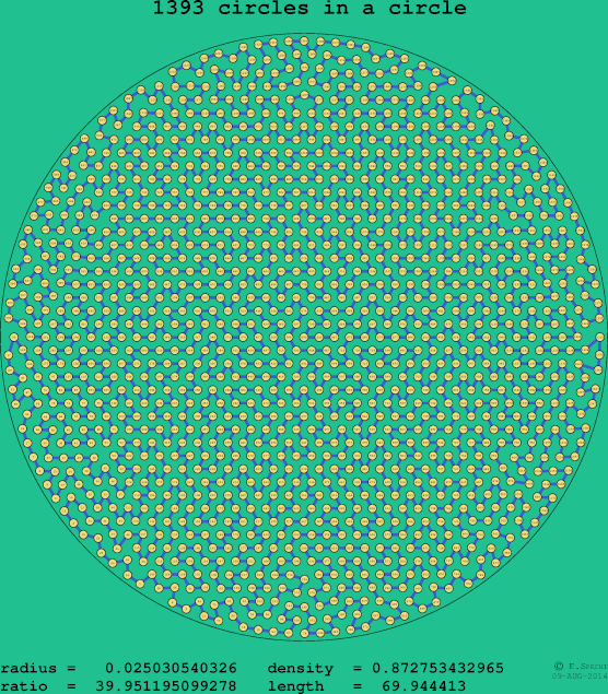 1393 circles in a circle