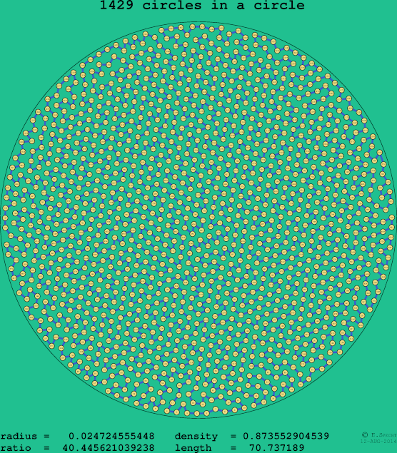 1429 circles in a circle