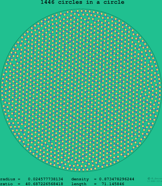 1446 circles in a circle