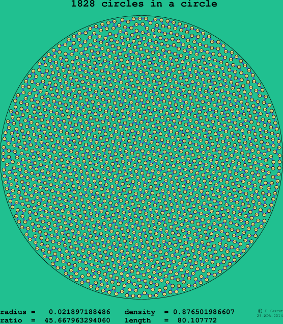 1828 circles in a circle