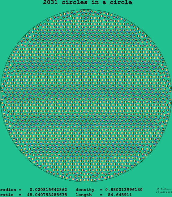 2031 circles in a circle