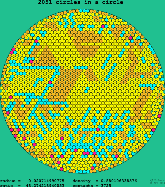 2051 circles in a circle
