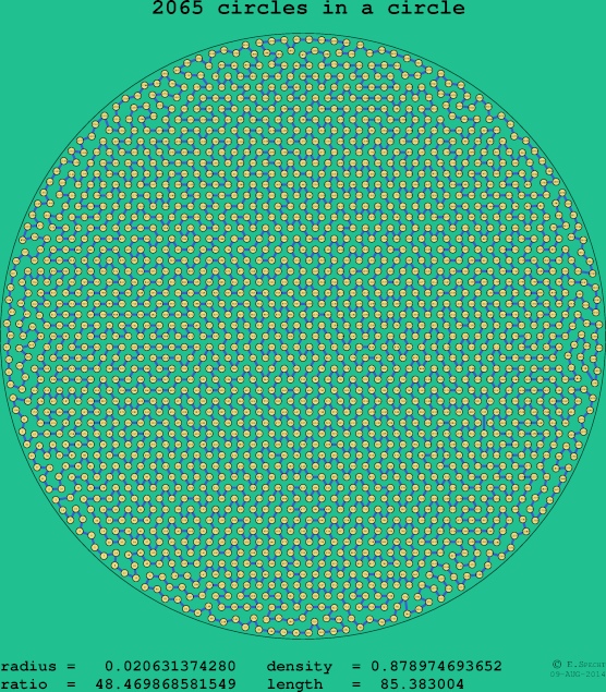 2065 circles in a circle