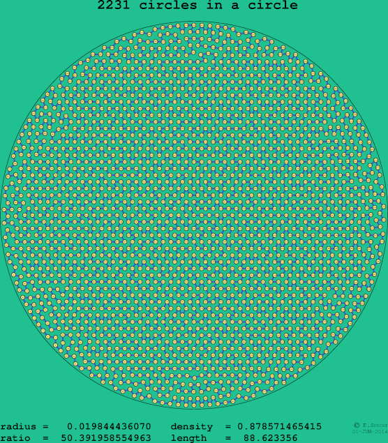 2231 circles in a circle