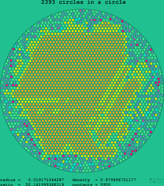 2393 circles in a circle