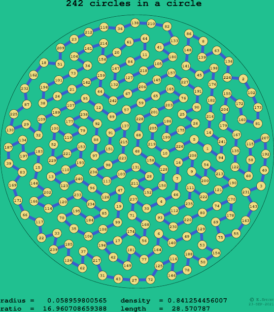 242 circles in a circle