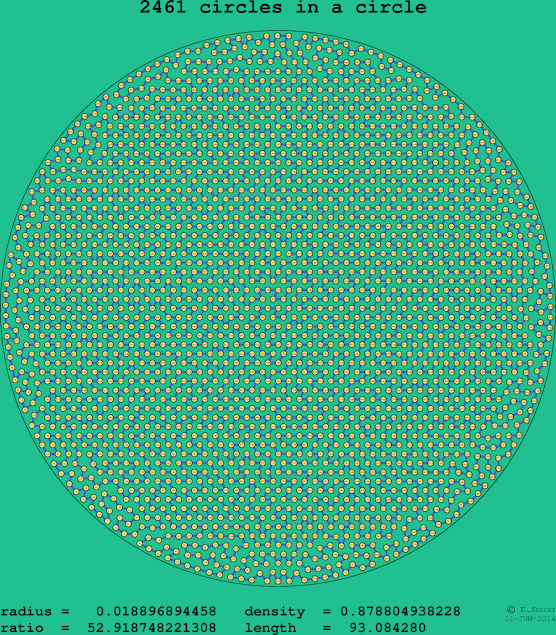 2461 circles in a circle