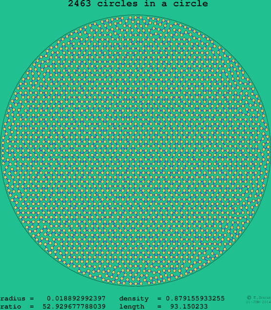 2463 circles in a circle