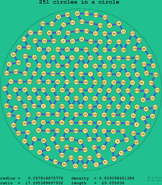 251 circles in a circle