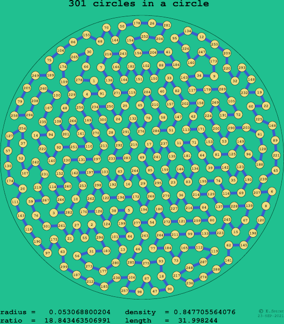 301 circles in a circle