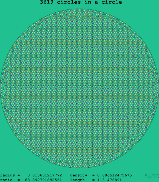 3619 circles in a circle