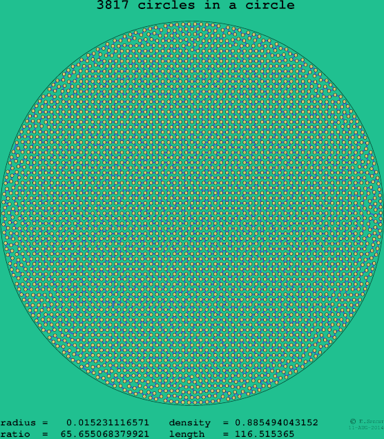 3817 circles in a circle