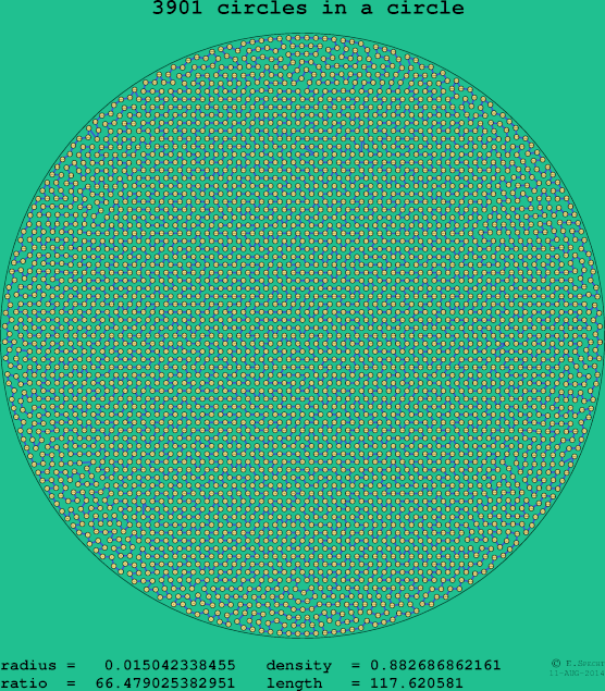 3901 circles in a circle