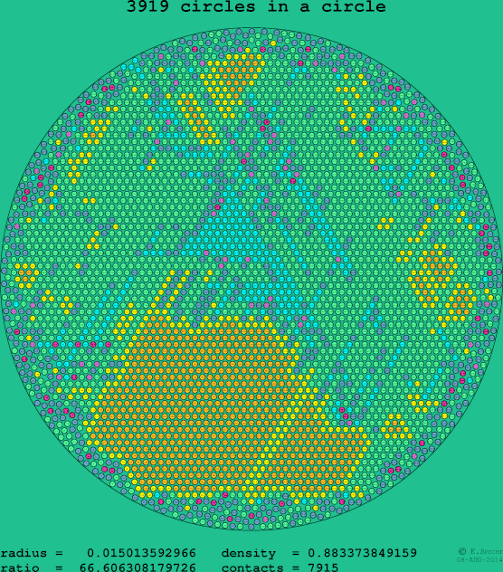 3919 circles in a circle