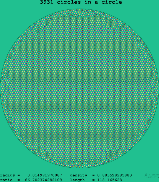 3931 circles in a circle