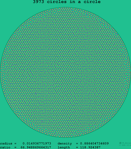 3973 circles in a circle