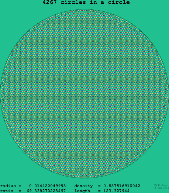 4267 circles in a circle