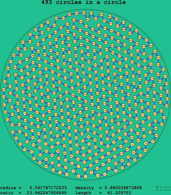 493 circles in a circle