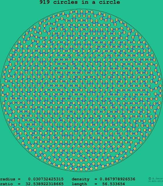 919 circles in a circle