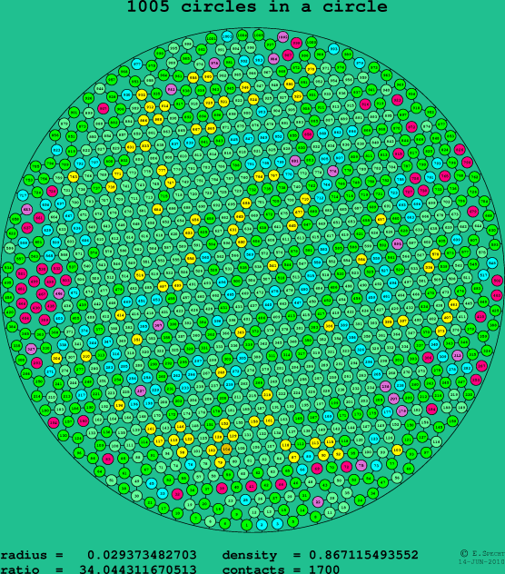 1005 circles in a circle