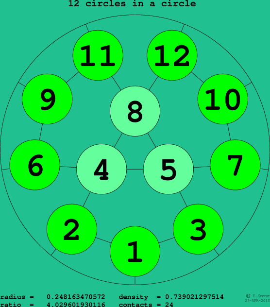 12 circles in a circle