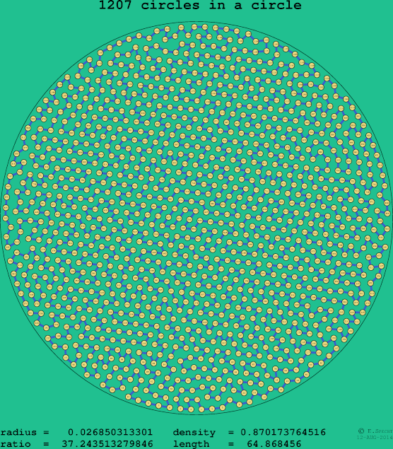 1207 circles in a circle