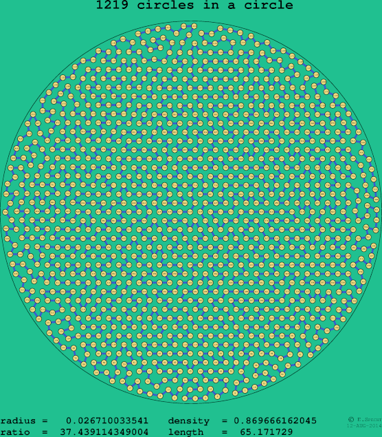 1219 circles in a circle