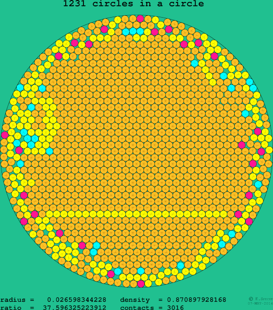 1231 circles in a circle